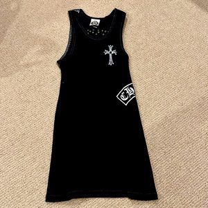 Chrome Hearts Woman’s Black Crystal Embellished “F*ck You” Tank Top